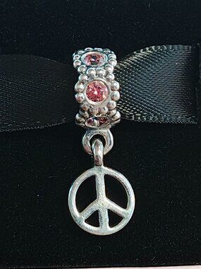 Authentic Pandora Peace Dangle Charm – 790516CZS Sterling Silver (Retired)